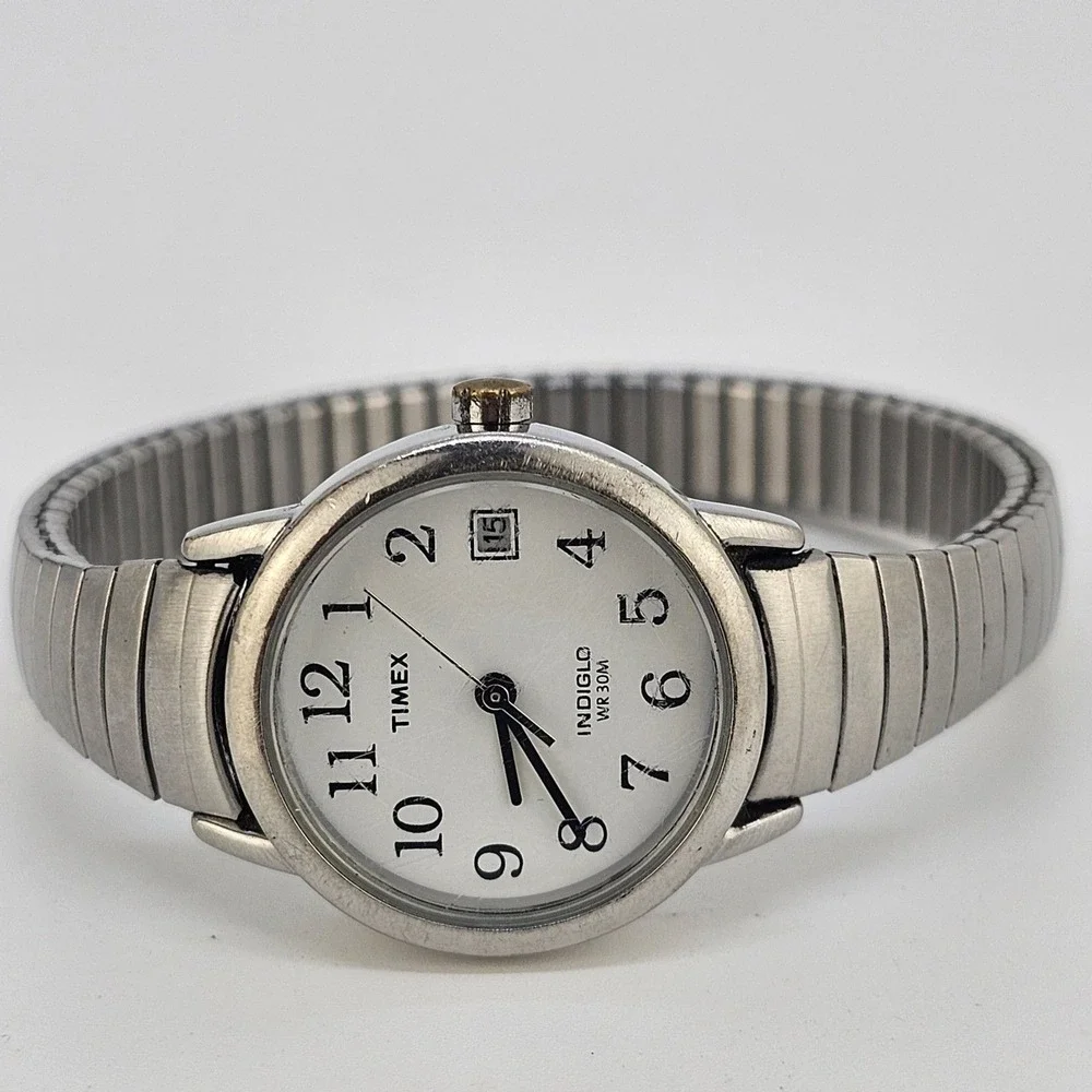Timex Women's 25MM White Dial Expandable‎ Band 6